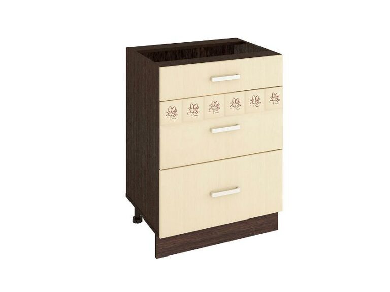 Напольный шкаф (3 ящика с метабоксами) Аврора 10.66.2