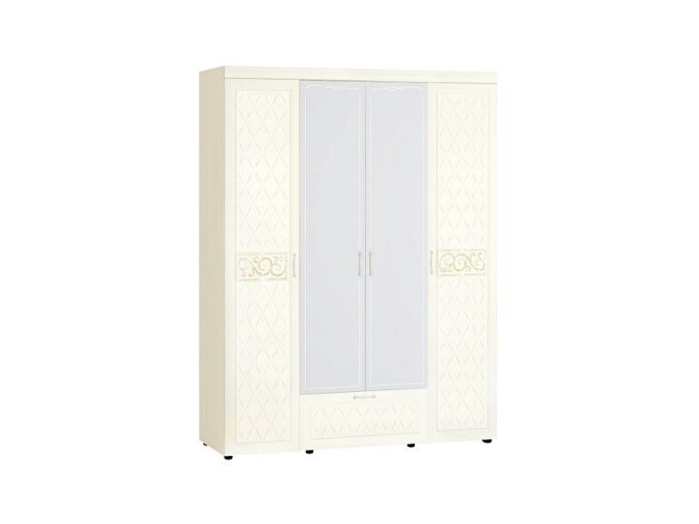 Шкаф четырехдверный с зеркалом Тиффани 93.14