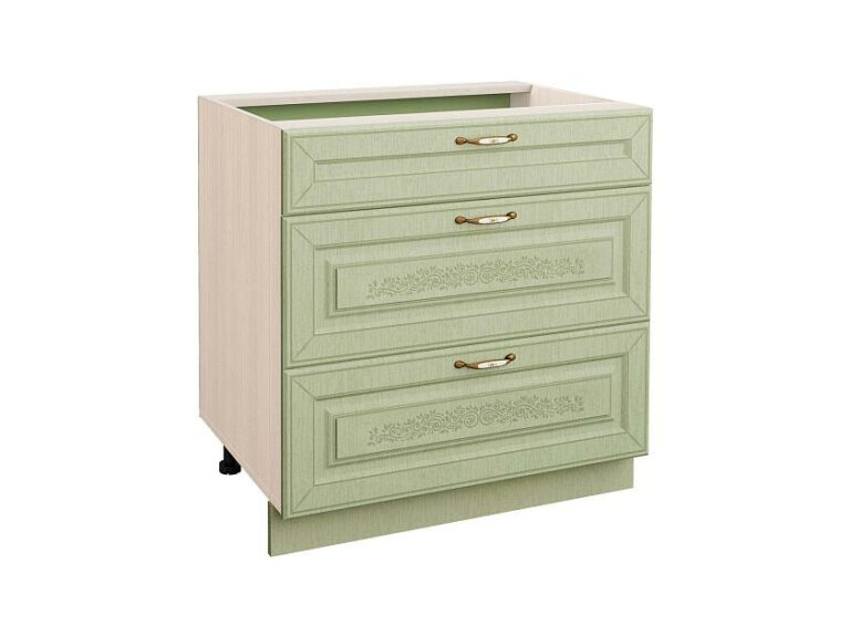 Напольный шкаф (3 ящика с метабоксами) Оливия 72.67