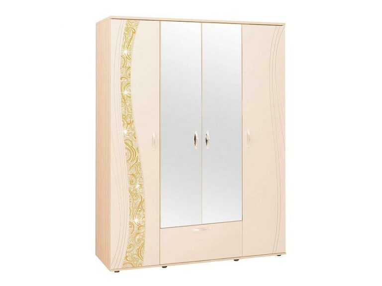 Шкаф четырехдверный с зеркалом Соната 98.14