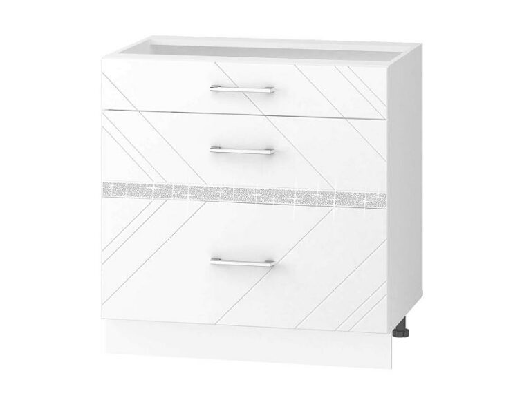 Напольный шкаф (3 ящика с метабоксами) Бьянка 102.67