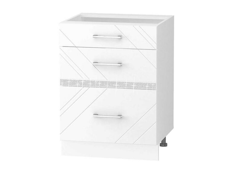 Напольный шкаф (3 ящика с системой плавного закрывания) Бьянка 102.91