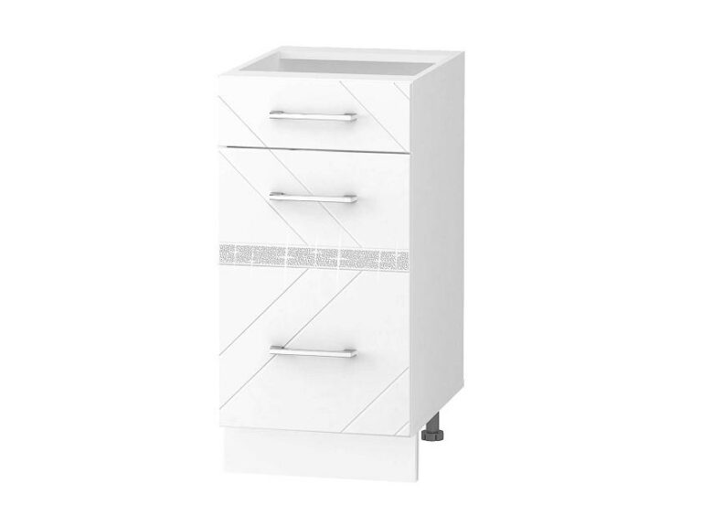 Напольный шкаф (3 ящика с системой плавного закрывания) Бьянка 102.90