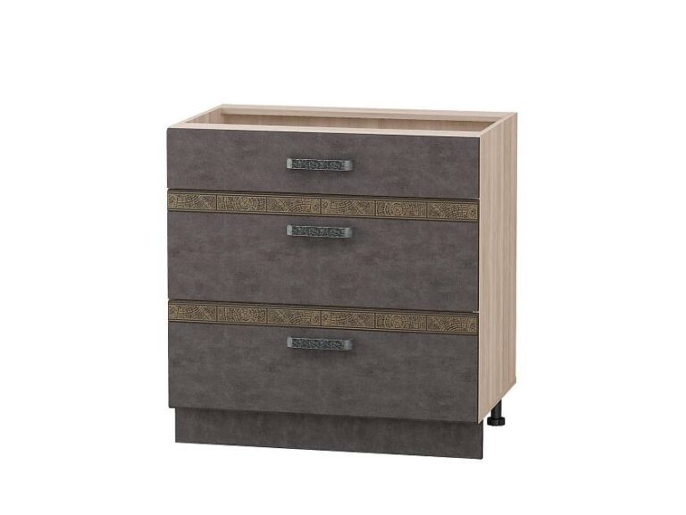 Напольный шкаф (3 ящика с метабоксами) Бруклин 101.67