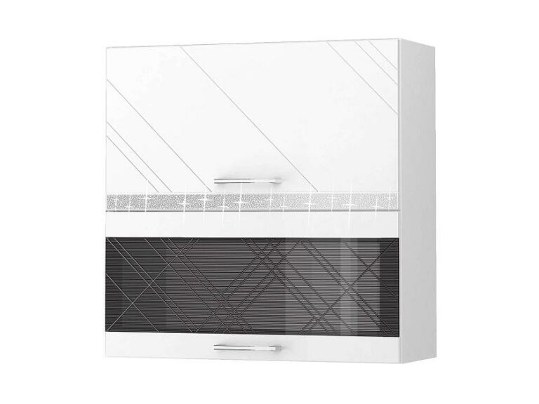 Шкаф-витрина кухонный (с системой плавного закрывания) Бьянка 102.09.1