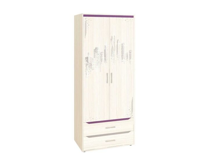 Шкаф для одежды с полками и штангой Мегаполис 55.01.1