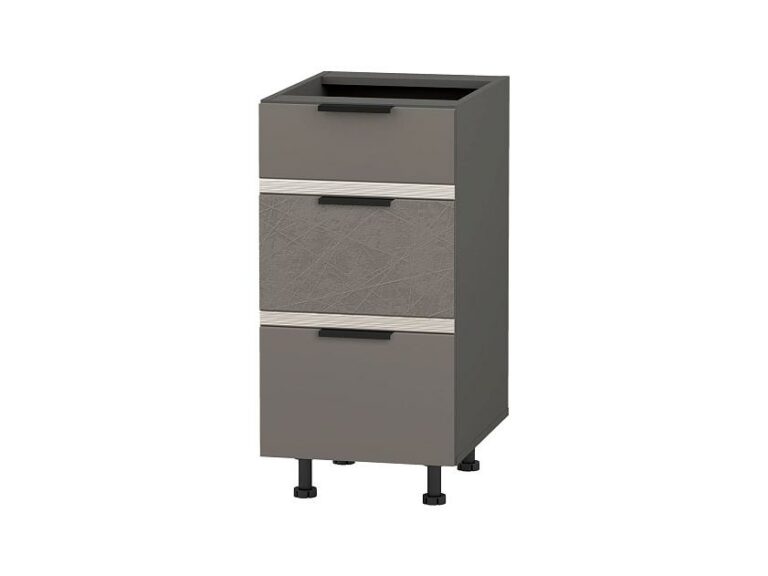 Напольный шкаф (3 ящика с метабоксами) Грейс 105.59